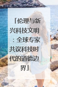伦理与新兴科技文明：全球专家共议科技时代的道德边界