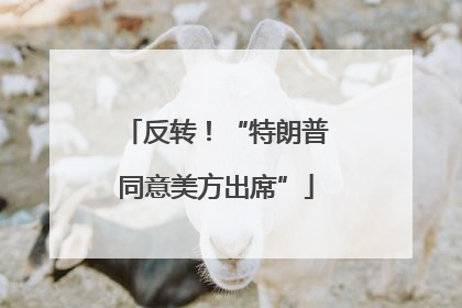 反转！“特朗普同意美方出席”