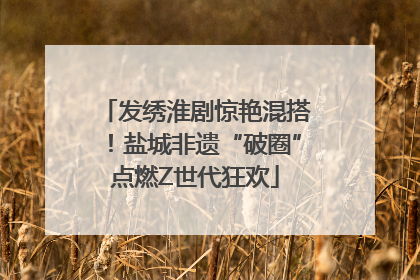 发绣淮剧惊艳混搭！盐城非遗“破圈”点燃Z世代狂欢