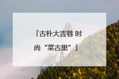 古朴大吉巷 时尚“菜古里”