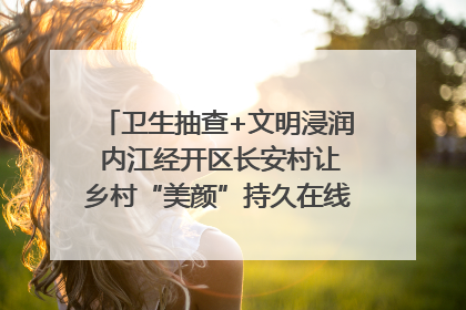 卫生抽查+文明浸润 内江经开区长安村让乡村“美颜”持久在线｜万千气象看四川