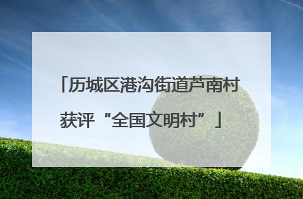 历城区港沟街道芦南村获评“全国文明村”