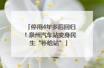 停用4年多后回归！泉州汽车站变身民生“补给站”