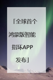 全球首个鸿蒙版智能指环APP发布