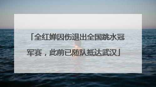 全红婵因伤退出全国跳水冠军赛，此前已随队抵达武汉
