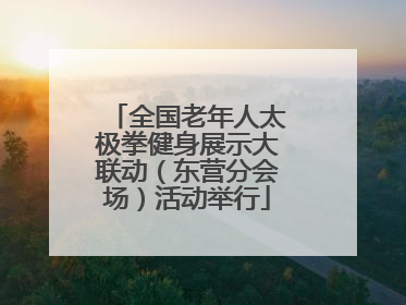 全国老年人太极拳健身展示大联动（东营分会场）活动举行