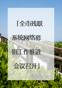 全市残联系统网络募捐工作推进会议召开