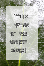 兰山区“智慧赋能”绣出城市管理新图景