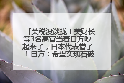 关税没谈拢！美财长等3名高官当着日方吵起来了，日本代表懵了！日方：希望实现石破茂与特朗普的会晤