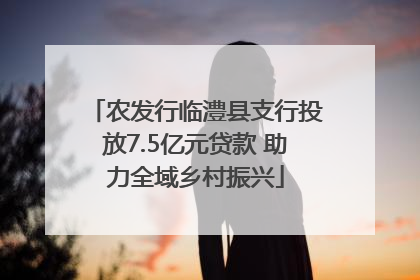 农发行临澧县支行投放7.5亿元贷款 助力全域乡村振兴