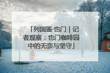 列国鉴·也门｜记者观察：也门咖啡园中的无奈与坚守