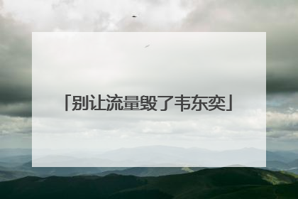 别让流量毁了韦东奕