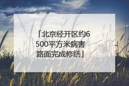 北京经开区约6500平方米病害路面完成修缮