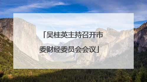 吴桂英主持召开市委财经委员会会议
