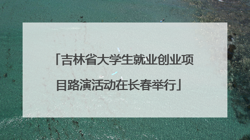 吉林省大学生就业创业项目路演活动在长春举行