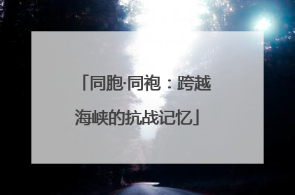 同胞·同袍：跨越海峡的抗战记忆