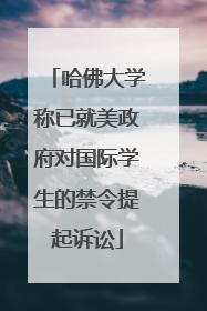 哈佛大学称已就美政府对国际学生的禁令提起诉讼