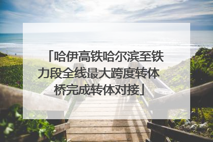 哈伊高铁哈尔滨至铁力段全线最大跨度转体桥完成转体对接