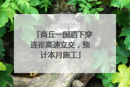 商丘一国道下穿连霍高速立交，预计本月施工