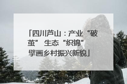 四川芦山：产业“破茧” 生态“织锦” 擘画乡村振兴新貌