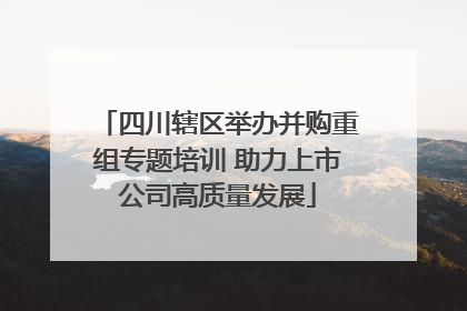 四川辖区举办并购重组专题培训 助力上市公司高质量发展