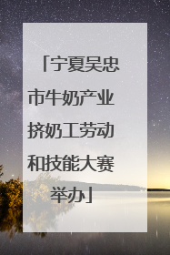 宁夏吴忠市牛奶产业挤奶工劳动和技能大赛举办