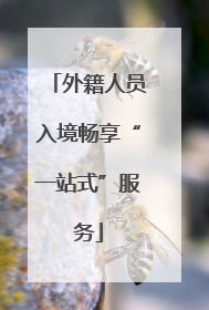 外籍人员入境畅享“一站式”服务