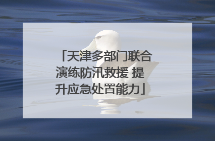 天津多部门联合演练防汛救援 提升应急处置能力