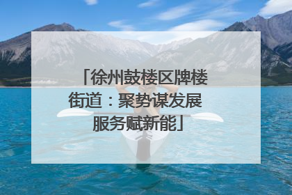 徐州鼓楼区牌楼街道：聚势谋发展 服务赋新能