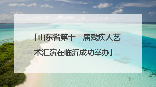 山东省第十一届残疾人艺术汇演在临沂成功举办