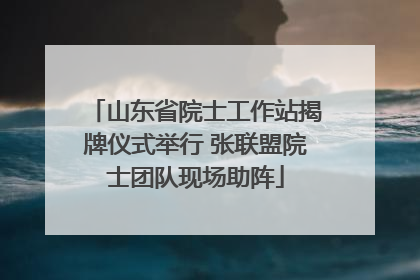 山东省院士工作站揭牌仪式举行 张联盟院士团队现场助阵