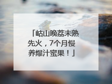 岵山晚荔未熟先火，7个月慢养爆汁蜜果！