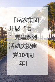 岳农集团开展“七一”党建系列活动庆祝建党104周年
