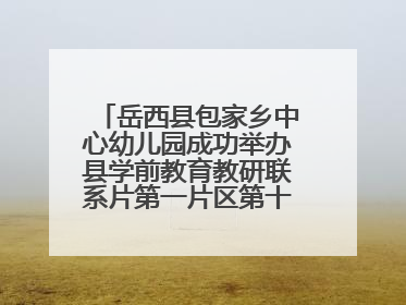 岳西县包家乡中心幼儿园成功举办县学前教育教研联系片第一片区第十三次专题研讨会