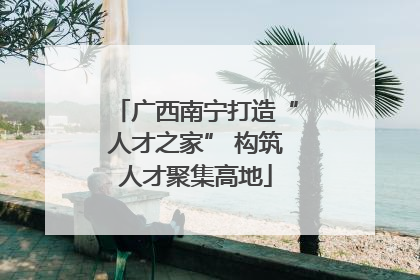 广西南宁打造“人才之家” 构筑人才聚集高地