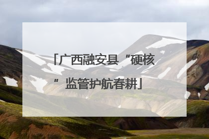 广西融安县“硬核”监管护航春耕