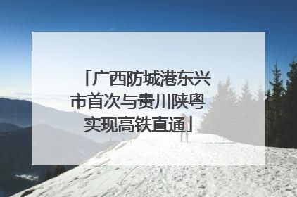 广西防城港东兴市首次与贵川陕粤实现高铁直通