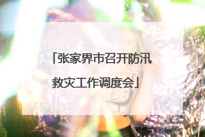 张家界市召开防汛救灾工作调度会