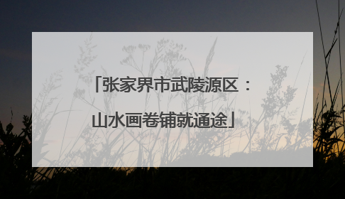 张家界市武陵源区：山水画卷铺就通途