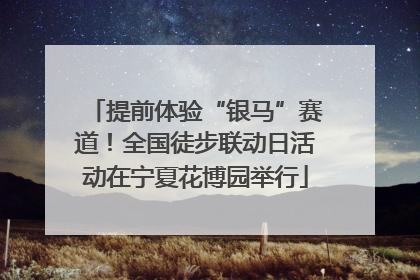 提前体验“银马”赛道！全国徒步联动日活动在宁夏花博园举行