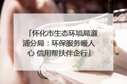 怀化市生态环境局溆浦分局：环保服务暖人心 信用帮扶伴企行