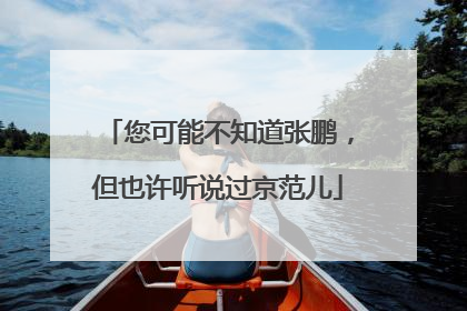 您可能不知道张鹏，但也许听说过京范儿