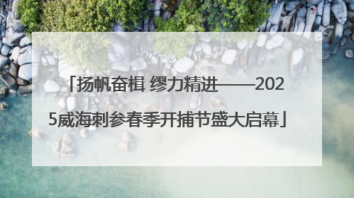 扬帆奋楫 缪力精进——2025威海刺参春季开捕节盛大启幕