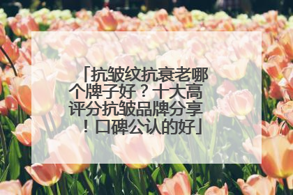 抗皱纹抗衰老哪个牌子好？十大高评分抗皱品牌分享！口碑公认的好
