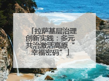 拉萨基层治理创新实践：多元共治激活高原“幸福密码”