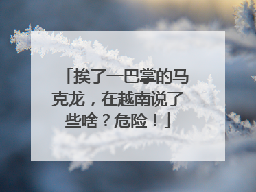 挨了一巴掌的马克龙，在越南说了些啥？危险！