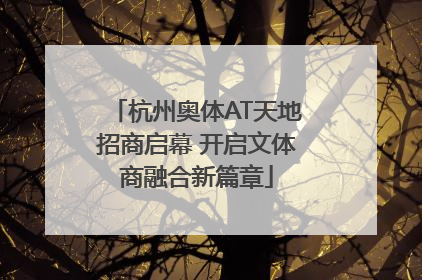 杭州奥体AT天地招商启幕 开启文体商融合新篇章