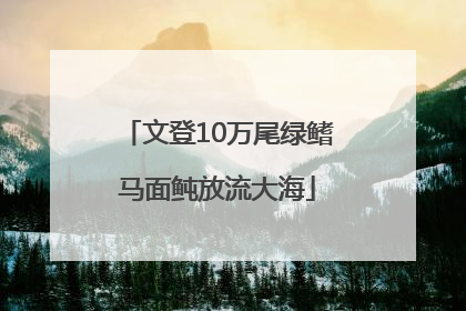文登10万尾绿鳍马面鲀放流大海