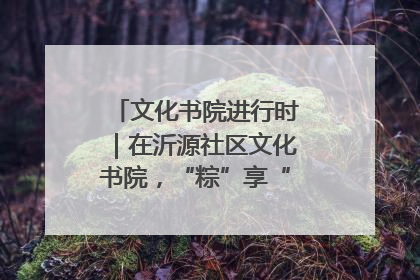 文化书院进行时｜在沂源社区文化书院，“粽”享“端午”美好时光