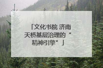 文化书院 济南天桥基层治理的“精神引擎”